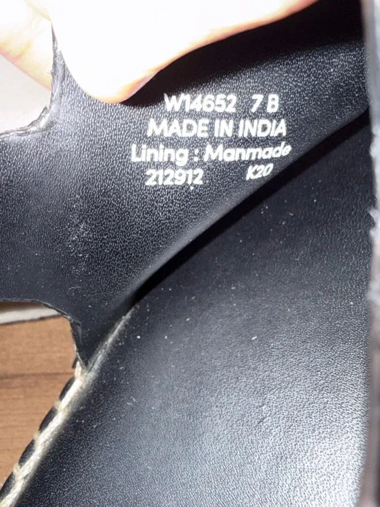 Cole Haan Black Cloudfeel Leather Espadrille Sandals Slingback Size 7 - Picture 5 of 6